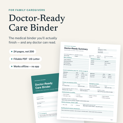 Doctor-Ready Care Binder