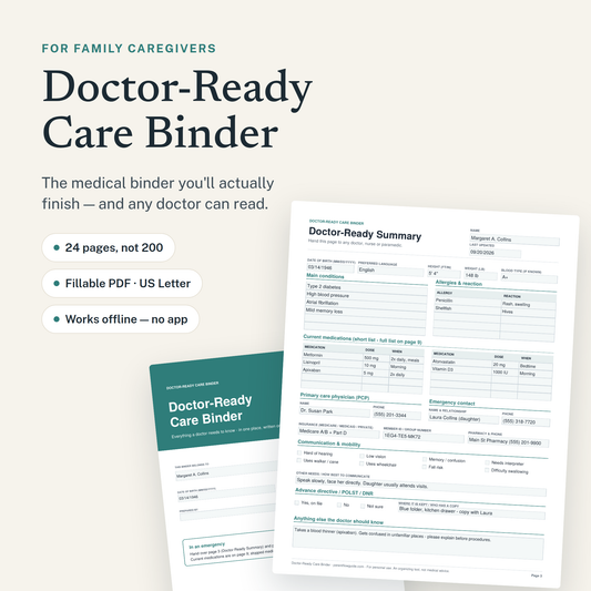 Doctor-Ready Care Binder