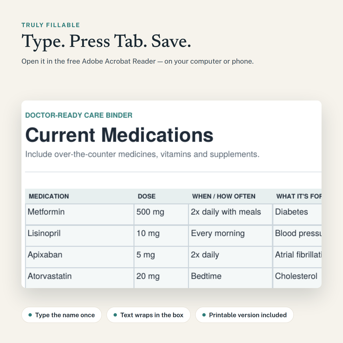 Doctor-Ready Care Binder